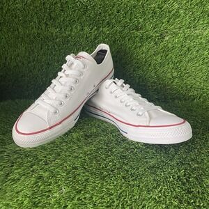 Converse Chuck Taylor All Star Low Optic White Canvas Sneakers Men's 9 Womens 11